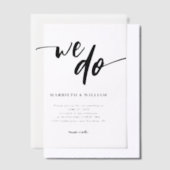 Einfaches Lässiges Skript, das wir Hochzeit machen Pergament Einladungen (Versetzt)