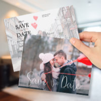 Einfaches Lässiges SkriptWedding-Foto Save the Dat