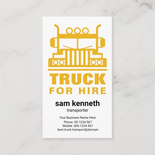 Einfaches Lastkraftwagenmobil Logistiktransporter Visitenkarte (Vorderseite)
