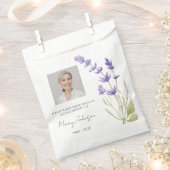 Einfaches Lavendel-Foto-Trauer-Samen Geschenktütchen (Ausgeschnitten)