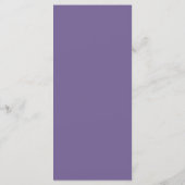 Einfaches Lavendel-Hochzeitsempfangsmenü Menükarte (Rückseite)