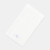 Einfaches Lavendel-Monogramm Hochzeit Serviette (Ecke)