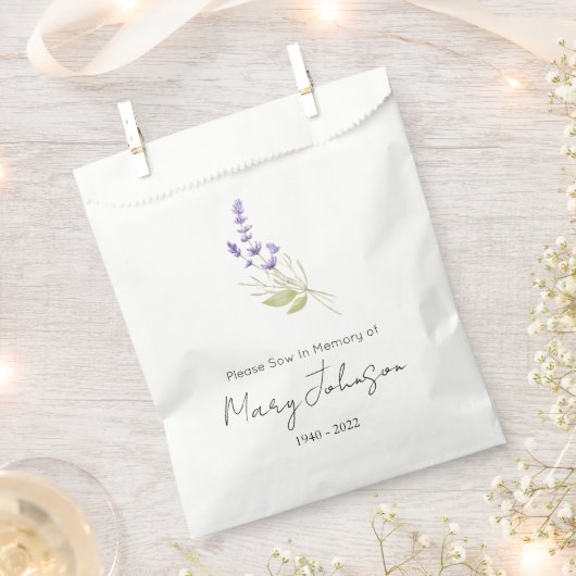 Einfaches Lavendel-Samenpaket Begräbnis  Geschenktütchen (Ausgeschnitten)