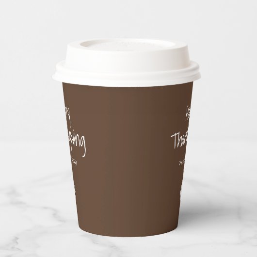 Einfaches Leaf Moderner Erntedank Pappbecher (Links)