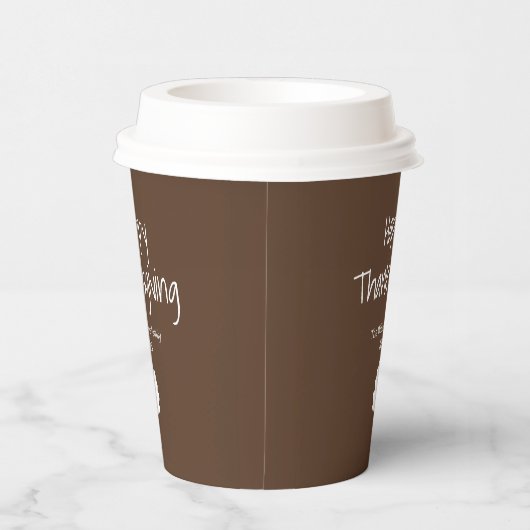 Einfaches Leaf Moderner Erntedank Pappbecher (Rechts)