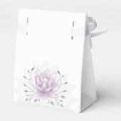 Einfaches Leaf und rosa Lotus mit Mandala Wedding Geschenkschachtel (Rückseite)