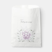 Einfaches Leaf und rosa Lotus mit Mandala Wedding Geschenktütchen (Vorderseite)
