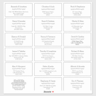 Einfaches Leaf Wedding Guest Address Labels