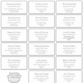 Einfaches Leaf Wedding Guest Address Labels (Vorderseite)