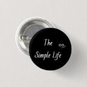 "einfaches Leben" Button (Vorne & Hinten)