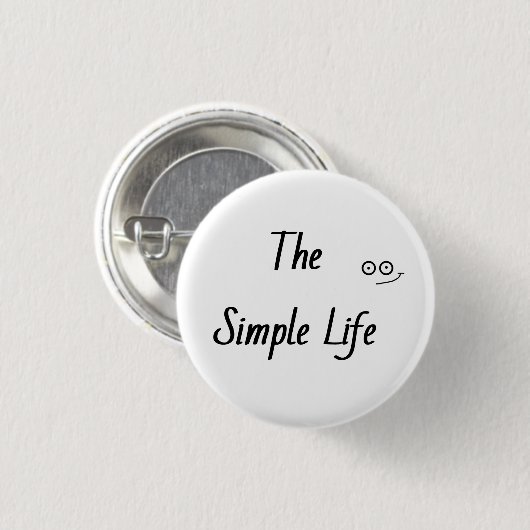 "einfaches Leben" Button (Vorne & Hinten)