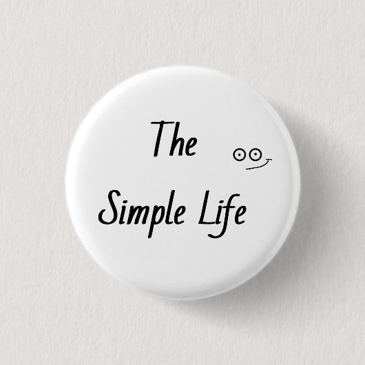 "einfaches Leben" Button (Vorderseite)