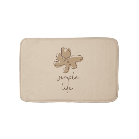 Einfaches Leben Minimalismus Badezimmer-Matte Badematte (Vorderseite)