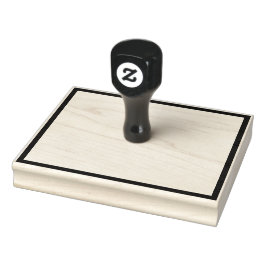 Einfaches leeres Rechteck-Border 4" x 5" Gummistempel