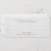 EINFACHES, leicht graues Geschenkzertifikat (Rückseite)