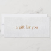 EINFACHES, leicht graues Geschenkzertifikat (Vorderseite)