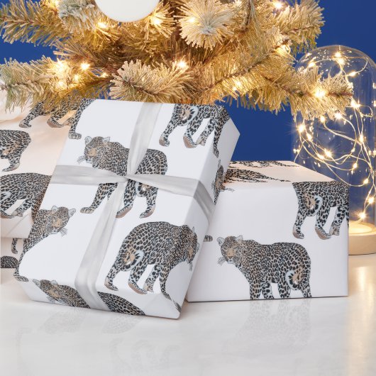 Einfaches Leopard-Tiermuster Geschenkpapier (Feiertage)