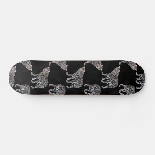 Einfaches Leopard-Tiermuster Skateboard (Horizontal)