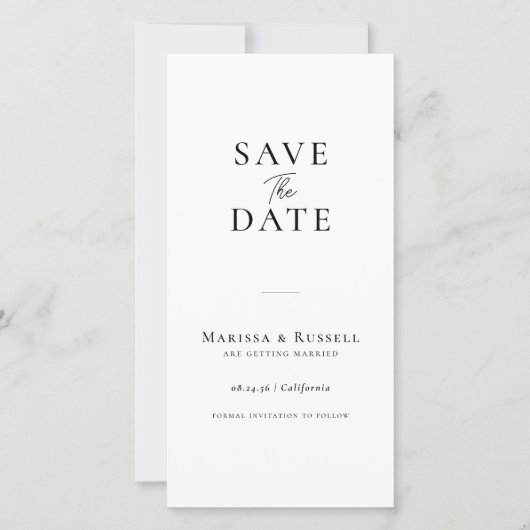 Einfaches Lesezeichen Fotoautomat Save-the-Date Save The Date (Vorderseite)