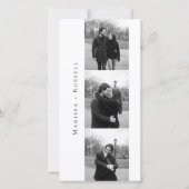 Einfaches Lesezeichen Fotoautomat Save-the-Date Save The Date (Rückseite)