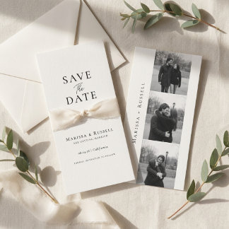 Einfaches Lesezeichen Fotoautomat Save-the-Date Save The Date