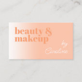 Einfaches Licht Sonnensommer Peach Weiße Kalligrap Visitenkarte (Vorderseite)