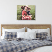 Einfaches Liebe Script Personalisiert Foto Leinwanddruck (Insitu (Schlafzimmer))