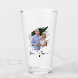 Einfaches Liebenswertes Valentinstag-Paar-Bierglas Glas