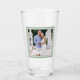 Einfaches Liebenswertes Valentinstag-Paar Bierglas Glas