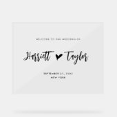 Einfaches Liebesschreiben Begrüßungszeichen Acrylschild (Vorderseite)