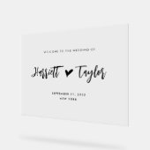 Einfaches Liebesschreiben Begrüßungszeichen Acrylschild (Winkel)