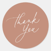Einfaches Light Copper Calligrafy Script Vielen Da Runder Aufkleber (Vorderseite)