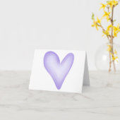 Einfaches Lila Herzdesign BLANK Karte (Gelbe Blume)