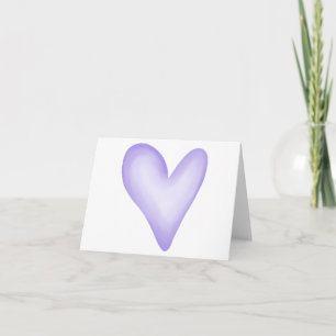 Einfaches Lila Herzdesign BLANK Karte