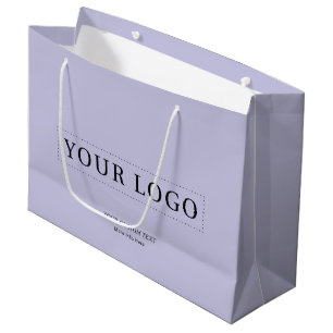 Einfaches lila minimalistisches Geschäft-Logo-Eink Große Geschenktüte