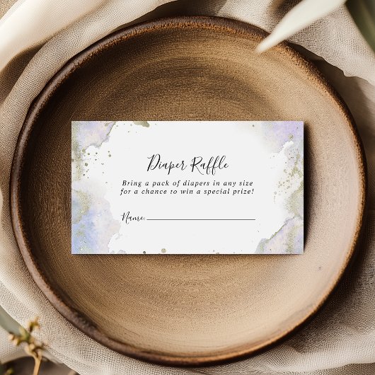 Einfaches Lila Minimalistisches Windelrad Begleitkarte