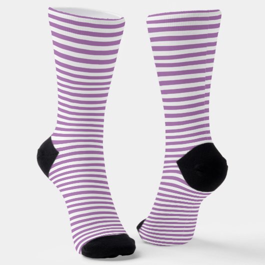 Einfaches Lila Streifenmuster in Pastel Socken (Gewinkelt)