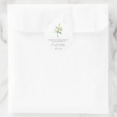 Einfaches Liliengedenk-Samenpaket Runder Aufkleber (Tasche)