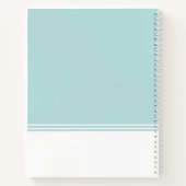 Einfaches Logo Aqua berufliche Geschäfte Notizblock (Rückseite)