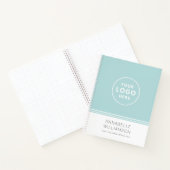 Einfaches Logo Aqua berufliche Geschäfte Notizblock (Innenseite)