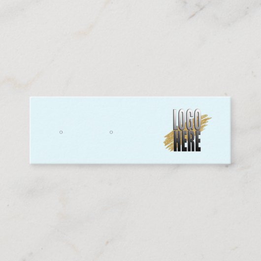 Einfaches Logo-Blue-Oring-Display mit QR-Code Mini Visitenkarte (Vorderseite)