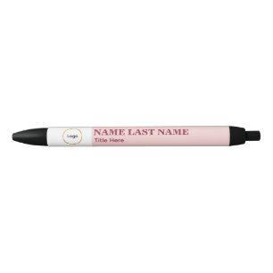 Einfaches Logo Blushrosa Name Titel Kugelschreiber