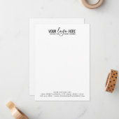 Einfaches Logo-Branding für Ihr Unternehmen Mitteilungskarte (Vorderseite/Rückseite Beispiel)