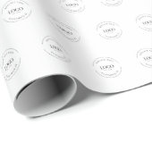 Einfaches Logo-Branding-Muster Geschenkpapier (Rolleneckpunkt)