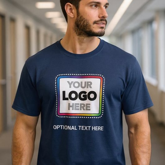 Einfaches Logo Business T-Shirt mit optionalem Tex