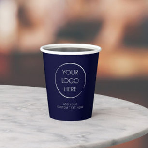Einfaches Logo Custom, Business oder Marketing Nav Pappbecher