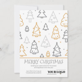 Einfaches Logo der modernen Weihnachtsbaumfirma Feiertagskarte