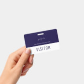 Einfaches Logo der Navy Blue Visitenpass Company Ausweis (Handheld)