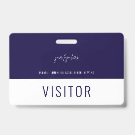 Einfaches Logo der Navy Blue Visitenpass Company Ausweis