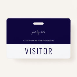 Einfaches Logo der Navy Blue Visitenpass Company Ausweis